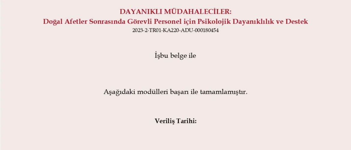 CERTIFICATE TR